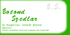 botond szedlar business card