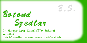 botond szedlar business card